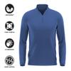 Campus Lab Lubbock Christian University Adult Men's Active Sport 1/4 Zip Pullover Left Chest Logo, Royal, Large view 4