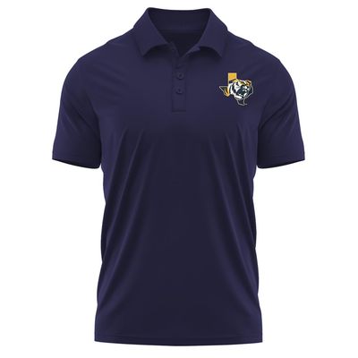 Campus Lab East Texas Baptist University Adult Men's Polo Left Chest Logo, Navy, X-Large