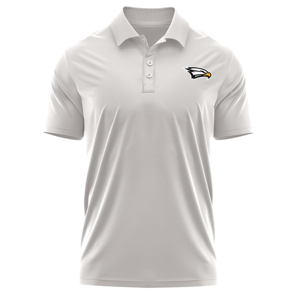 Campus Lab Polk State College Adult Men's Polo Left Chest Logo, Athletic Heather, Medium