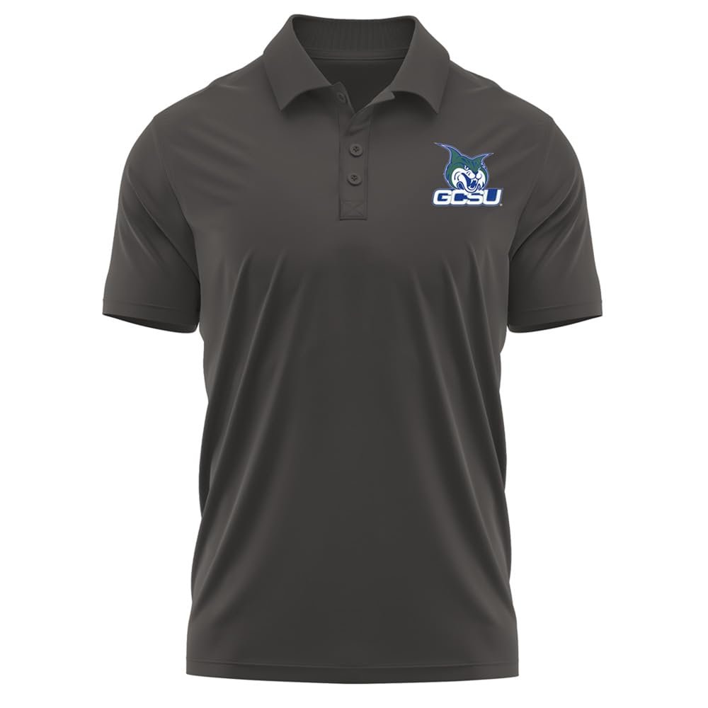 Campus Lab Georgia College Adult Men's Polo Left Chest Logo, Charcoal, XX-Large