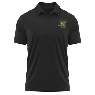Campus Lab University of Vermont Adult Men's Polo Left Chest Logo, Black, X-Large