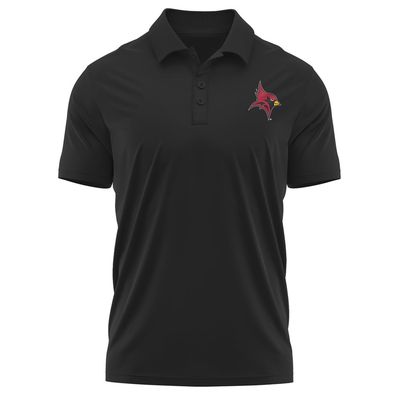 St. John Fisher University Adult Men's Polo Left Chest Logo, Black, Large