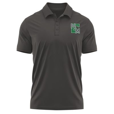Campus Lab Eastern New Mexico University Adult Men's Polo Left Chest Logo, Charcoal, XX-Large