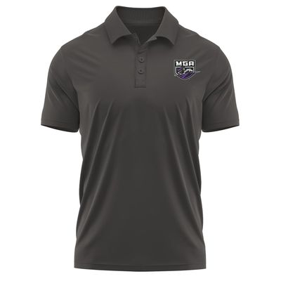 Campus Lab Middle Georgia State University Adult Men's Polo Left Chest Logo, Charcoal, XX-Large