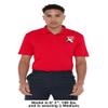 Campus Lab Lewis University Adult Men's Polo Left Chest Logo, Red, Medium view 3