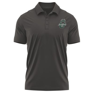 Campus Lab Adams State University Adult Men's Polo Left Chest Logo, Charcoal, Medium