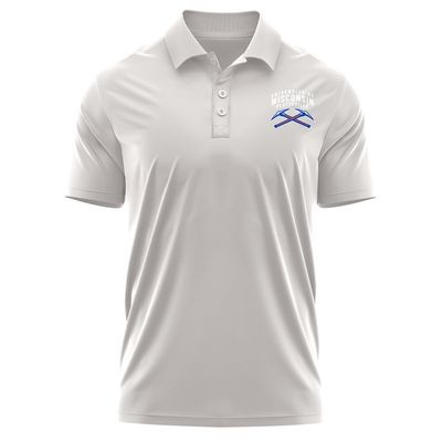 Campus Lab University of Wisconsin-Platteville Adult Men's Polo Left Chest Logo, Athletic Heather, XX-Large