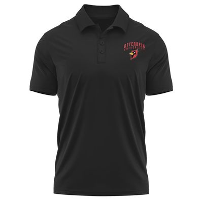 Campus Lab Otterbein University Adult Men's Polo Left Chest Logo, Black, Large