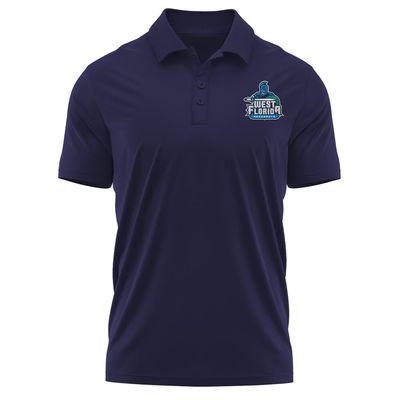 Campus Lab University of West Florida Adult Men's Polo Left Chest Logo, Navy, XX-Large