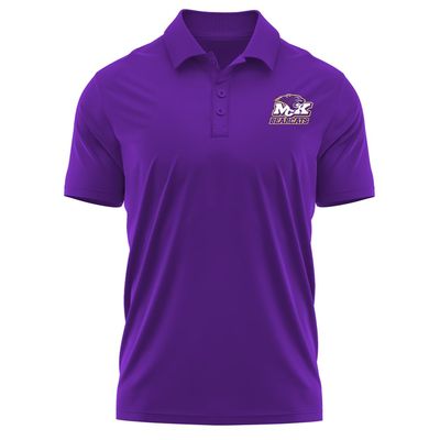 Campus Lab Mckendree University Adult Men's Polo Left Chest Logo, Purple, Medium