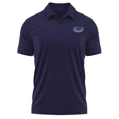 Campus Lab Florida Atlantic University Adult Men's Polo Left Chest Logo, Navy, Medium