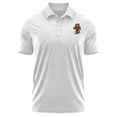 Campus Lab North Dakota State College of Science Adult Men's Polo Left Chest Logo, White, XX-Large