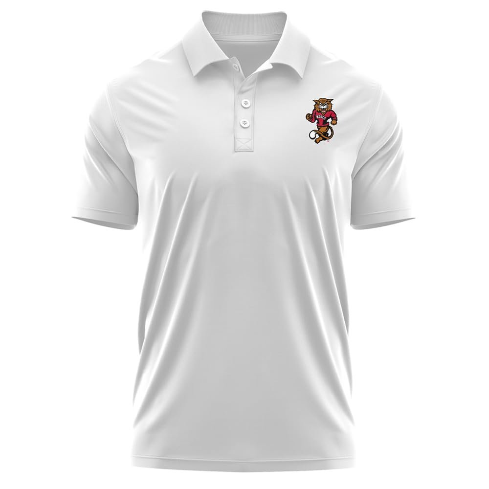 Campus Lab North Dakota State College of Science Adult Men's Polo Left Chest Logo, White, XX-Large
