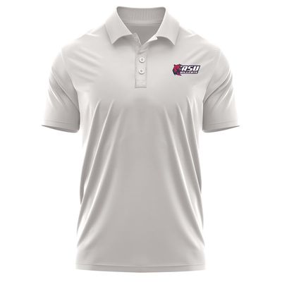 Campus Lab Rogers State University Adult Men's Polo Left Chest Logo, Athletic Heather, Large
