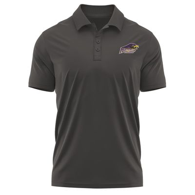 Campus Lab University of Montevallo Adult Men's Polo Left Chest Logo, Charcoal, XX-Large