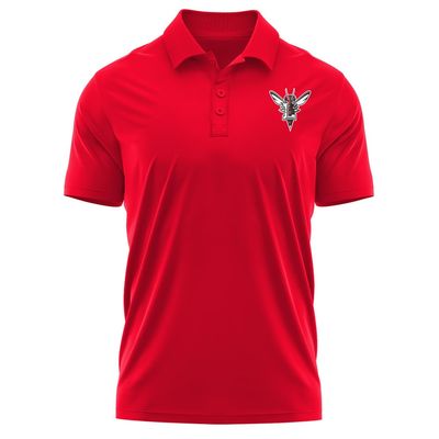 Campus Lab University of Lynchburg Adult Men's Polo Left Chest Logo, Red, X-Large