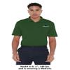 Campus Lab Binghamton University Adult Men's Polo Left Chest Logo, Hunter Green, X-Large view 3