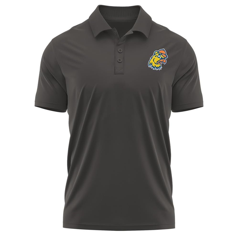 Campus Lab Trinity College Adult Men's Polo Left Chest Logo, Charcoal, XX-Large