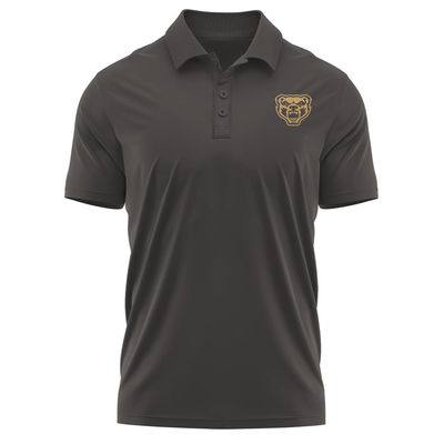 Campus Lab Oakland University Adult Men's Polo Left Chest Logo, Charcoal, X-Large