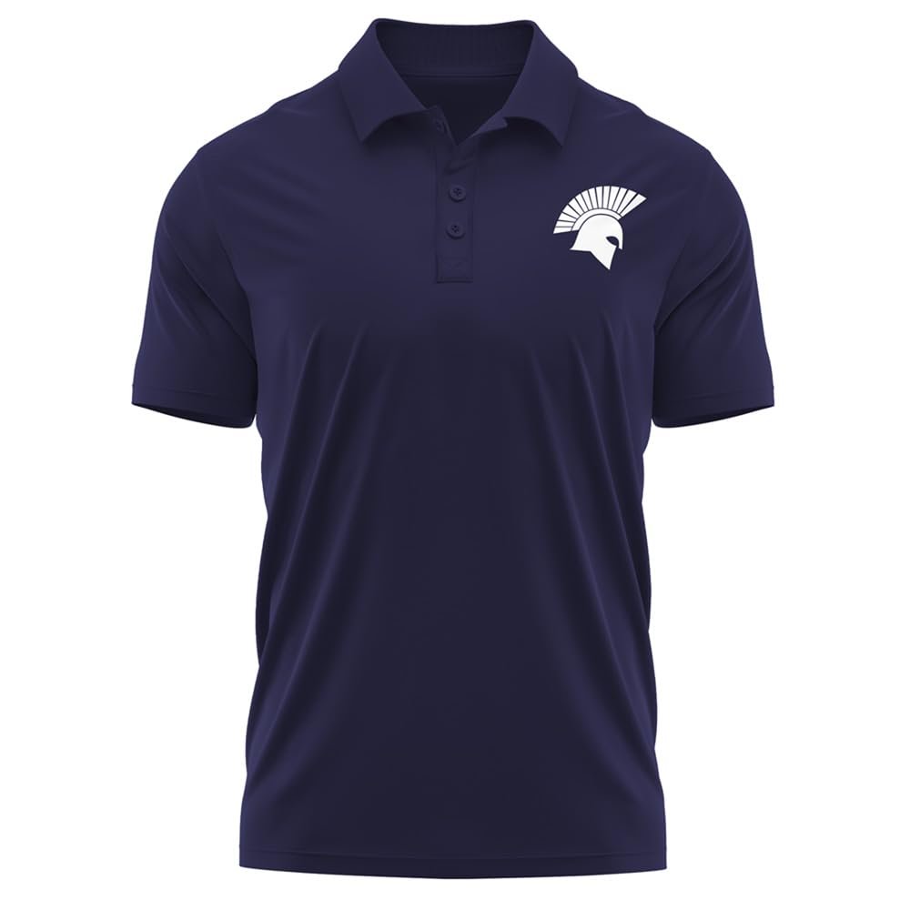 Campus Lab Missouri Baptist University Adult Men's Polo Left Chest Logo, Navy, Medium