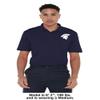 Campus Lab Missouri Baptist University Adult Men's Polo Left Chest Logo, Navy, Medium view 3