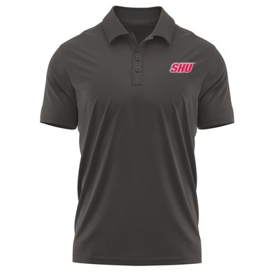 Campus Lab Sacred Heart University Adult Men's Polo Left Chest Logo, Charcoal, XX-Large