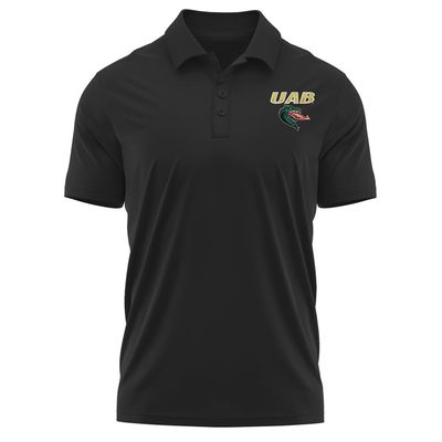 Campus Lab University of Alabama at Birmingham Adult Men's Polo Left Chest Logo, Black, XX-Large