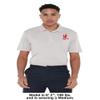 Campus Lab Laguardia Community College Adult Men's Polo Left Chest Logo, Athletic Heather, X-Large view 3