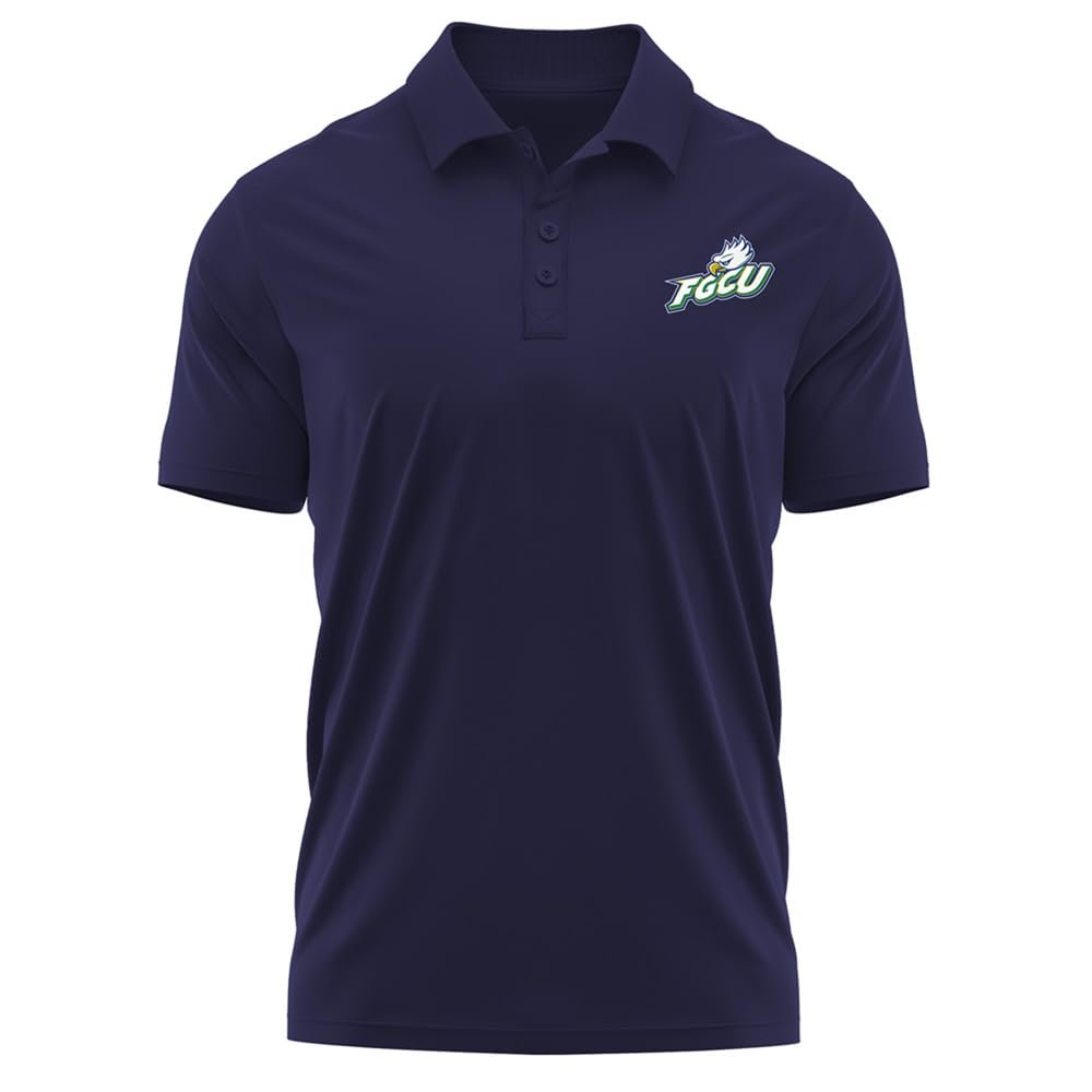 Campus Lab Florida Gulf Coast University Adult Men's Polo Left Chest Logo, Navy, Medium