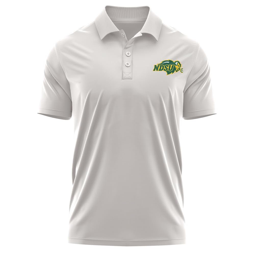 North Dakota State Adult, Men's Polo Left Chest Logo, Athletic Heather, XL
