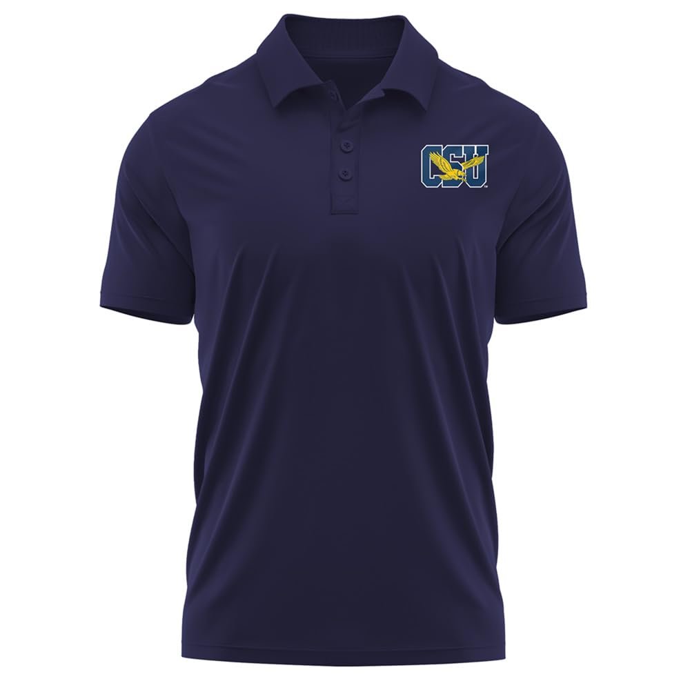 Campus Lab Coppin State University Adult Men's Polo Left Chest Logo, Navy, X-Large