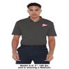 Campus Lab Shippensburg University (Passhe) Adult Men's Polo Left Chest Logo, Charcoal, Medium view 3