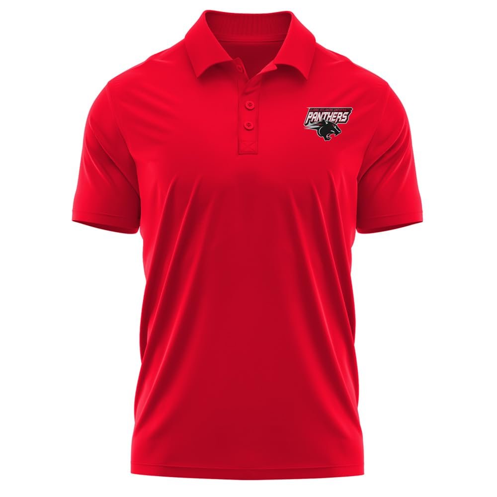 Campus Lab Clark Atlanta University Adult Men's Polo Left Chest Logo, Red, Large