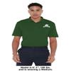 Campus Lab Lake Erie College Adult Men's Polo Left Chest Logo, Hunter Green, Medium view 3