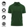 Campus Lab Lake Erie College Adult Men's Polo Left Chest Logo, Hunter Green, Medium view 4