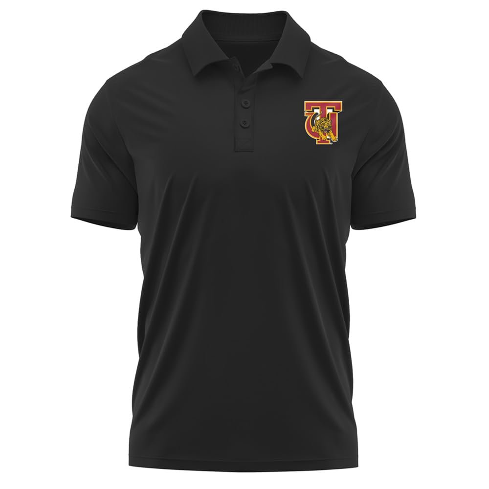 Campus Lab Tuskegee University Adult Men's Polo Left Chest Logo, Black, Small
