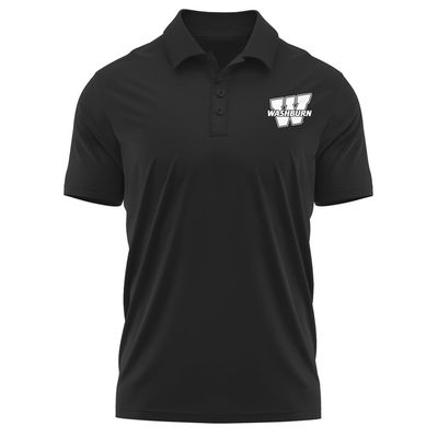 Campus Lab Washburn University Adult Men's Polo Left Chest Logo, Black, XX-Large