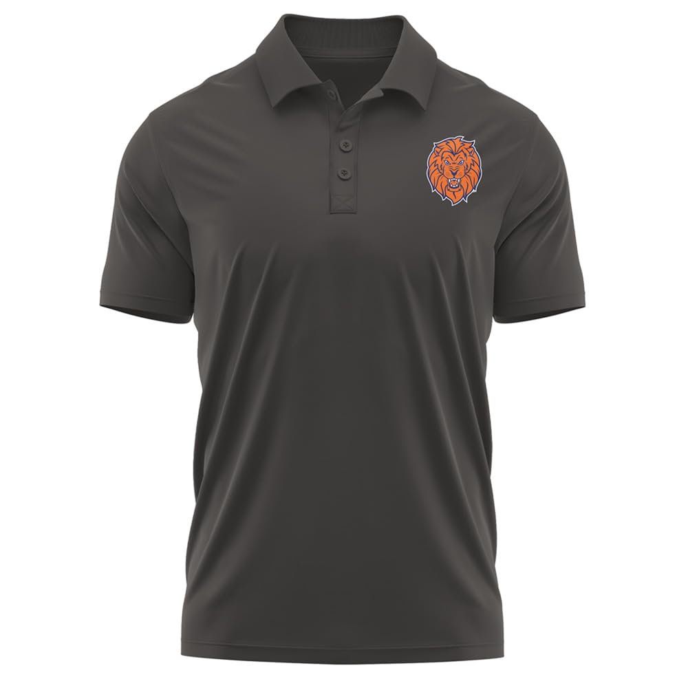 Campus Lab Lincoln University (Pa) Adult Men's Polo Left Chest Logo, Charcoal, Large