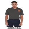 Campus Lab Lincoln University (Pa) Adult Men's Polo Left Chest Logo, Charcoal, Large view 3