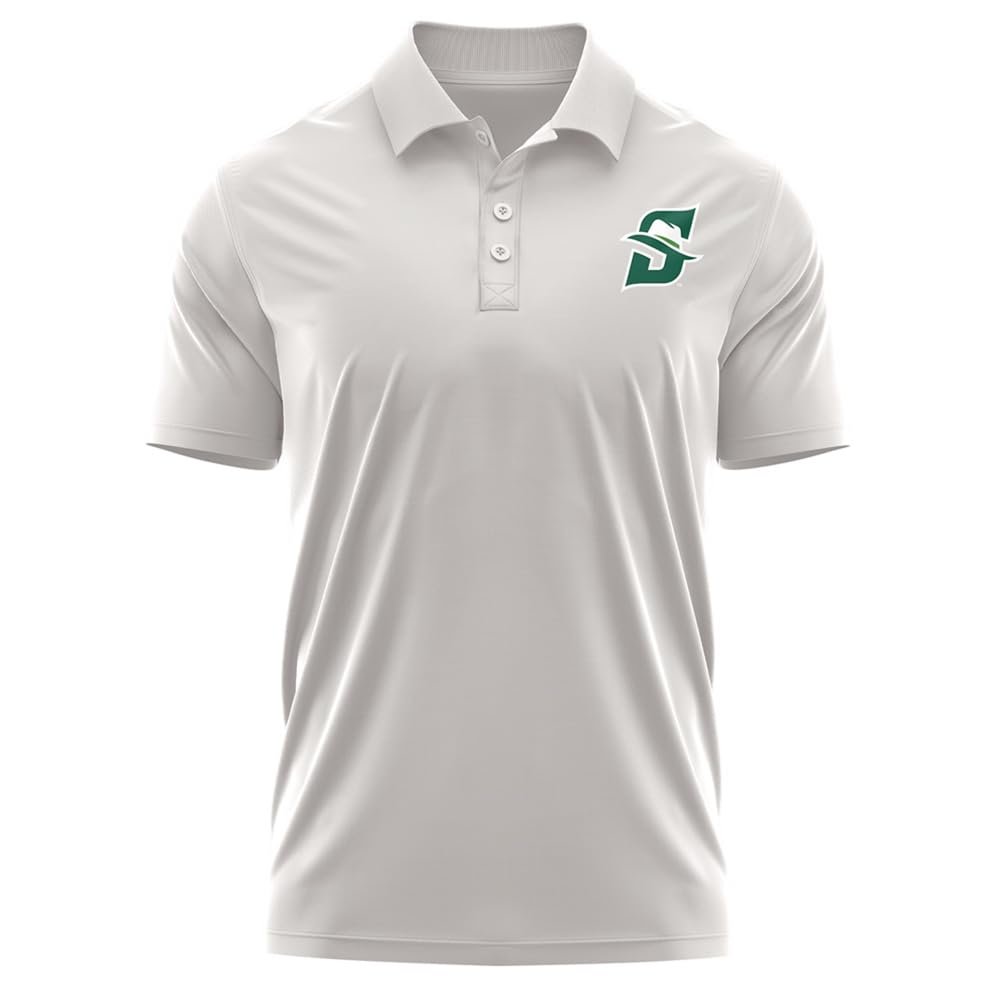 Campus Lab Stetson University Adult Men's Polo Left Chest Logo, Athletic Heather, Large