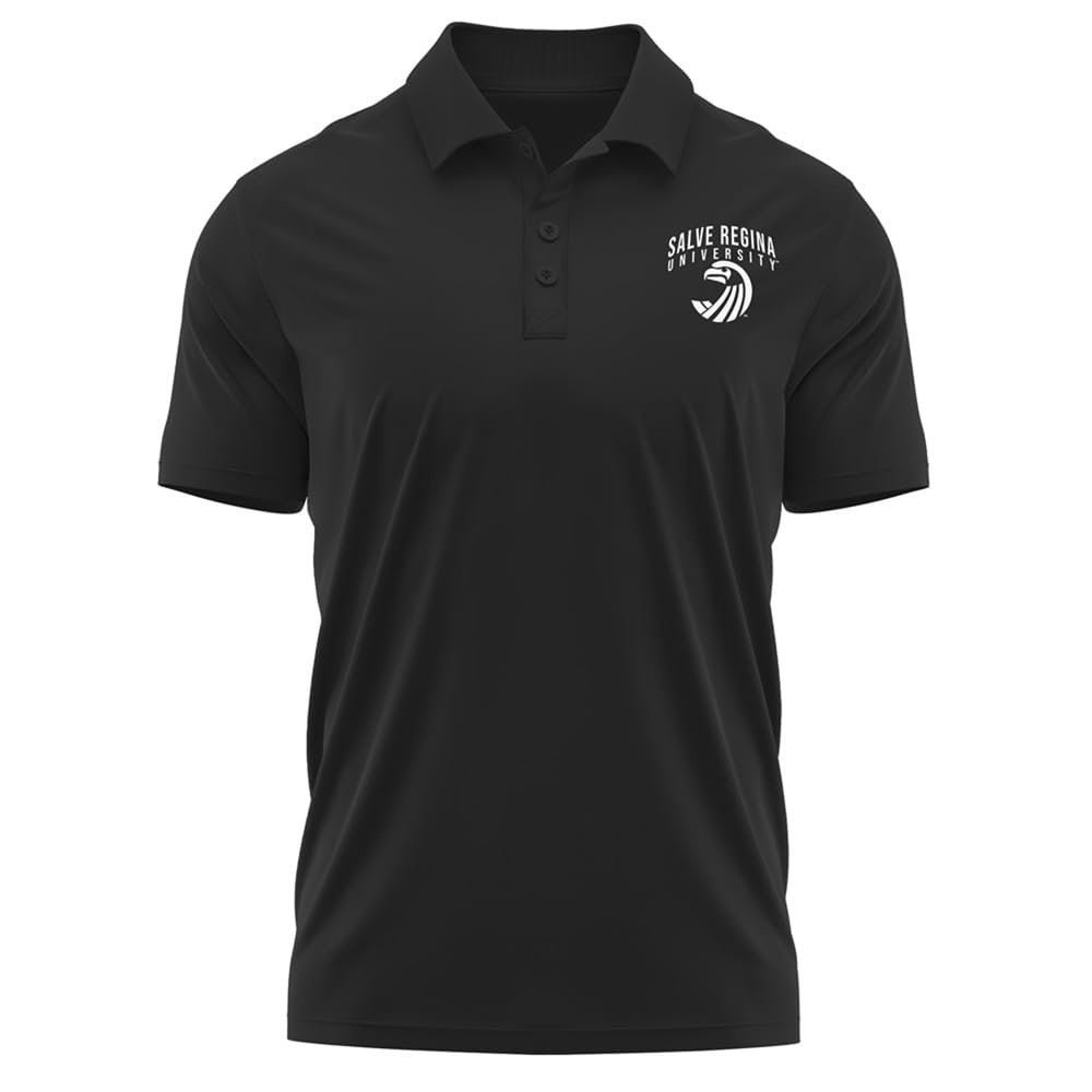 Campus Lab Salve Regina University Adult Men's Polo Left Chest Logo, Black, XX-Large