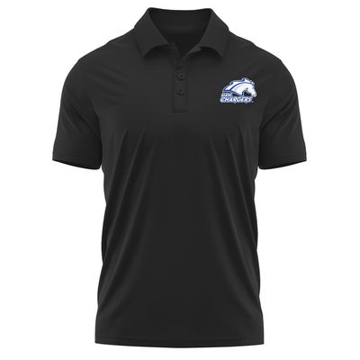 Campus Lab University of Alabama in Huntsville Adult Men's Polo Left Chest Logo, Black, Small
