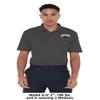 Campus Lab University of Central Arkansas Adult Men's Polo Left Chest Logo, Charcoal, XX-Large view 3
