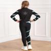 YiZYiF Kids 2 Pcs Tracksuit Gymnastic Figure Skating Training Suit Long Sleeve Zipper Stand Collar Jacket with Legging Light Blue 10 Years view 2