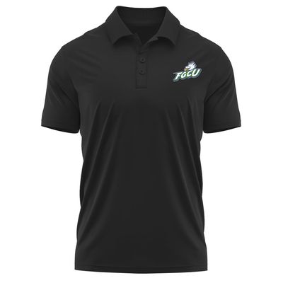Campus Lab Florida Gulf Coast University Adult Men's Polo Left Chest Logo, Black, XX-Large