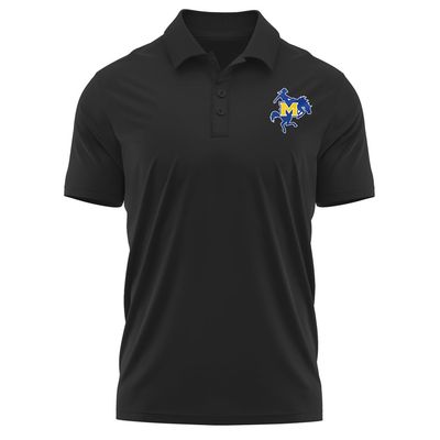 Campus Lab Mcneese State University Adult Men's Polo Left Chest Logo, Black, X-Large