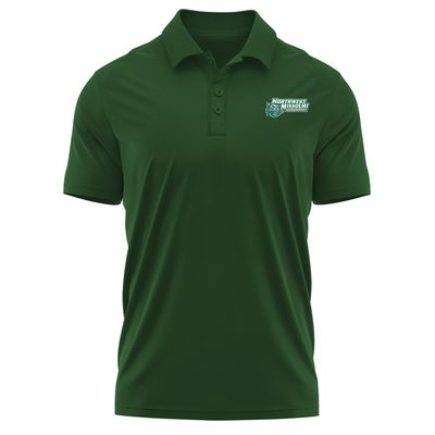 Campus Lab Northwest Missouri State University Adult Men's Polo Left Chest Logo, Hunter Green, X-Large