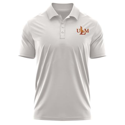 Campus Lab University of Louisiana Monroe Adult Men's Polo Left Chest Logo, Athletic Heather, XX-Large