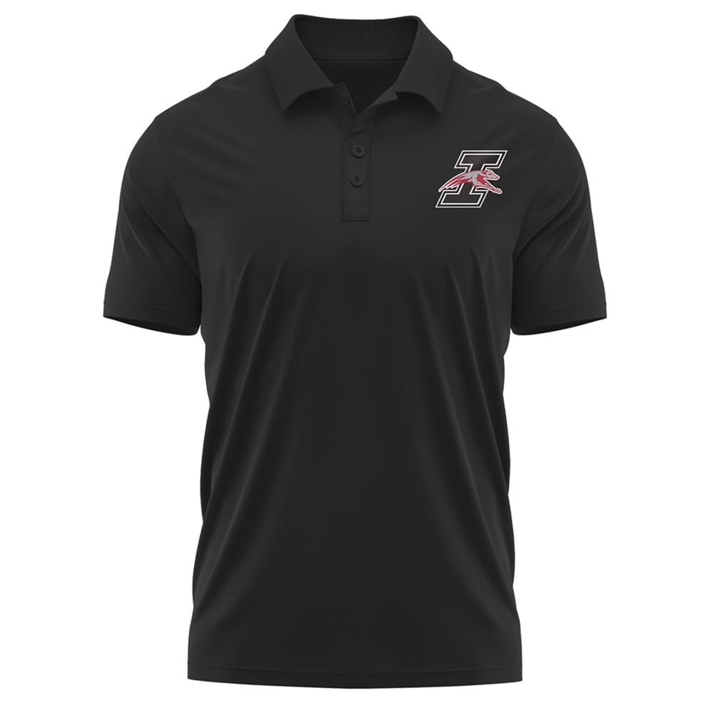 Campus Lab University of Indianapolis Adult Men's Polo Left Chest Logo, Black, Small
