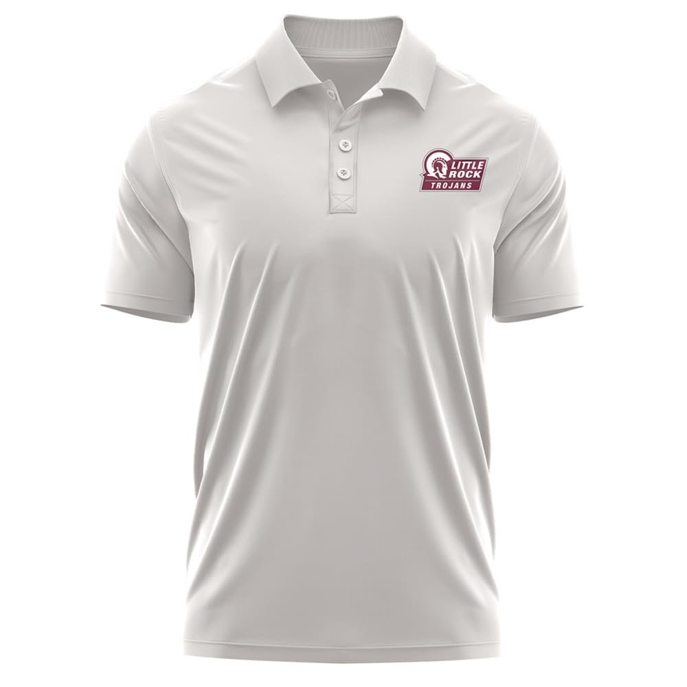 Campus Lab University of Arkansas at Little Rock Adult Men's Polo Left Chest Logo, Athletic Heather, Large